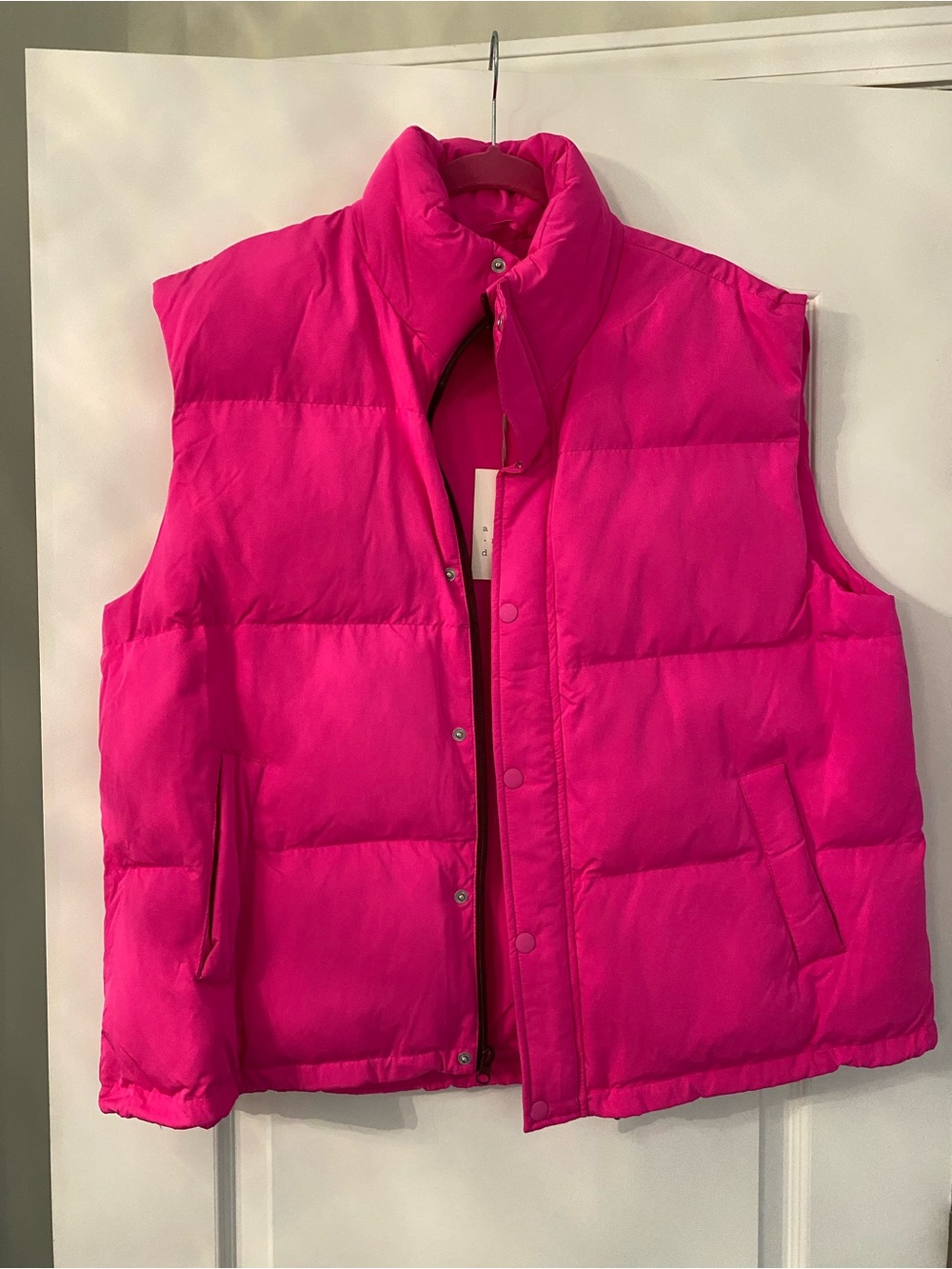a new day Hot Pink Puffer Vest